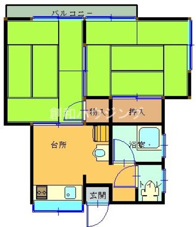 長崎大学駅 徒歩18分 2階の物件間取画像